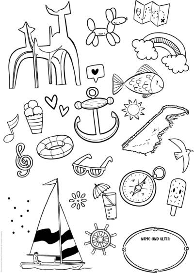 Maschseefest zum Ausmalen